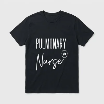 Pulmonary Nurse Week Lungs Nursing Appreciation T-Shirt – Classic T-Shirt in Black