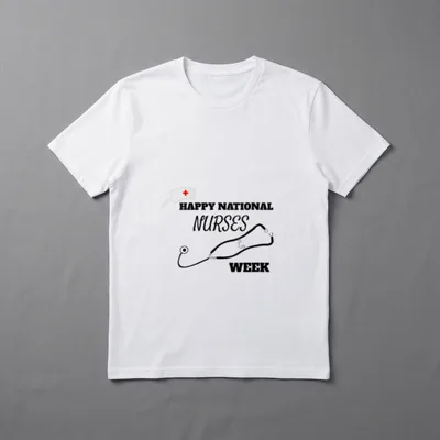 Happy National Nurse Week T-Shirt – Classic T-Shirt in Black