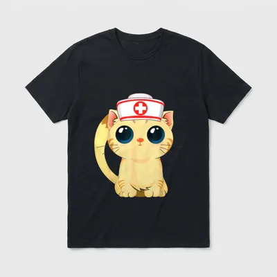 Cat Nurse Appreciation Celebrate International Day T-Shirt – Classic T-Shirt in Black