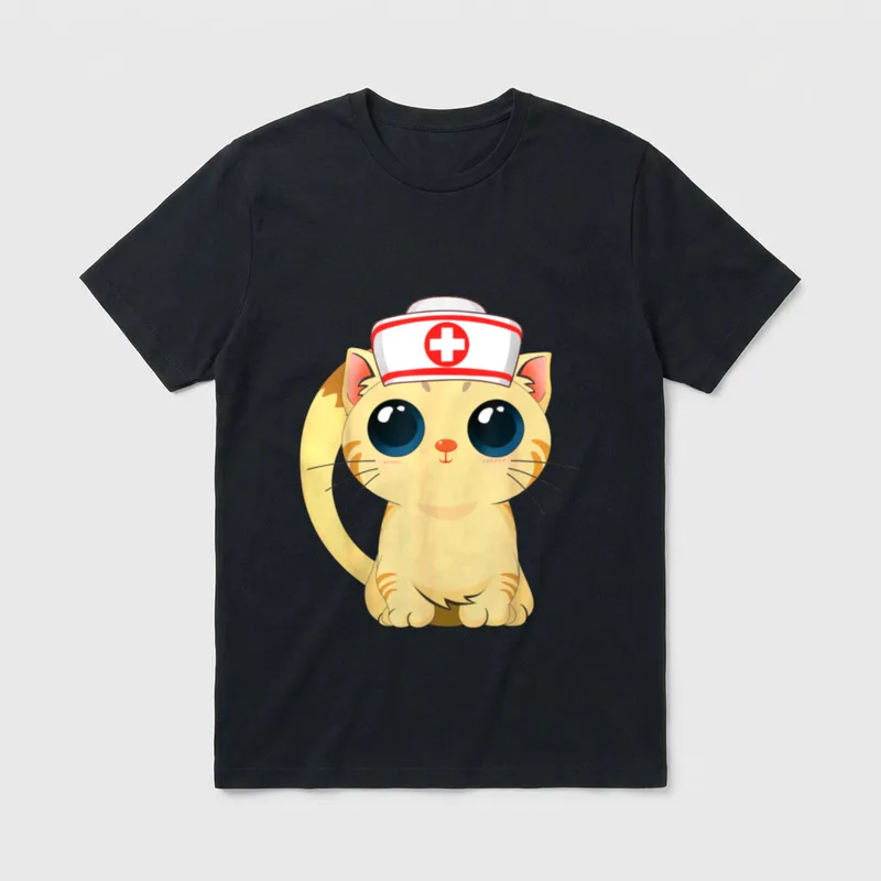 Cat Nurse Appreciation Celebrate International Day T-Shirt – Classic T-Shirt in Black