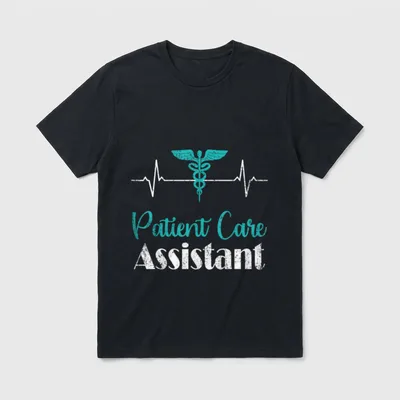 PCA Patient Care Assistant Heartbeat Week T-Shirt – Classic T-Shirt in Black