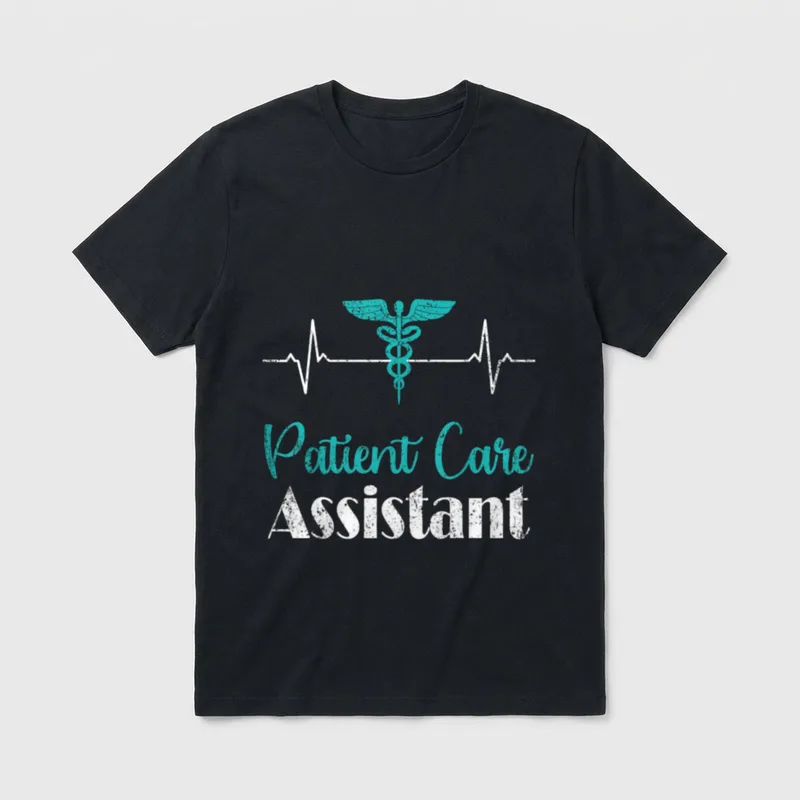 PCA Patient Care Assistant Heartbeat Week T-Shirt – Classic T-Shirt in Black