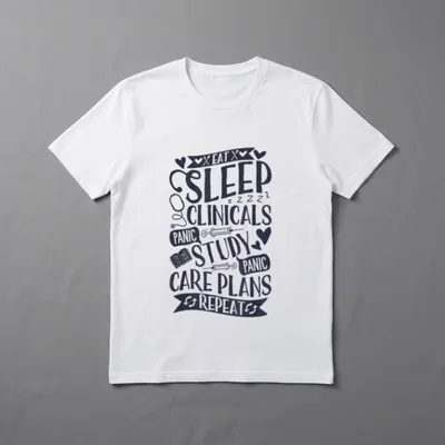 Clinicals Nurse Funny RN Nursing School T-Shirt – Classic T-Shirt in Black