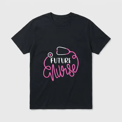 Future Nurse Life Funny Nursing Student T-Shirt – Classic T-Shirt in Black