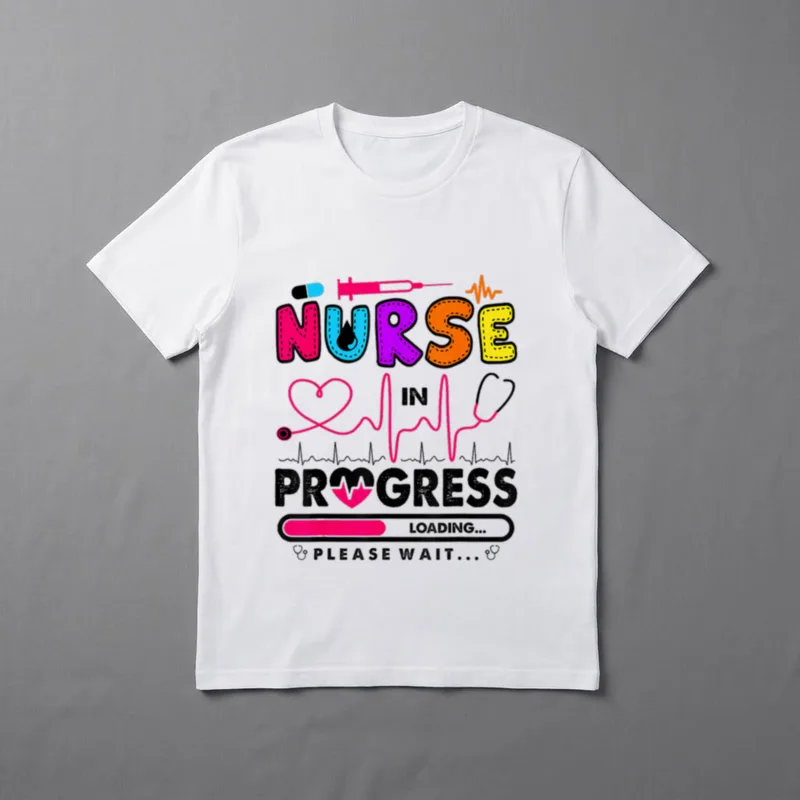 Nurse in Progress Funny Nursing School T-Shirt – Classic T-Shirt in Black
