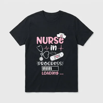 Nurse in Progress Loading T-Shirt – Classic T-Shirt in Black