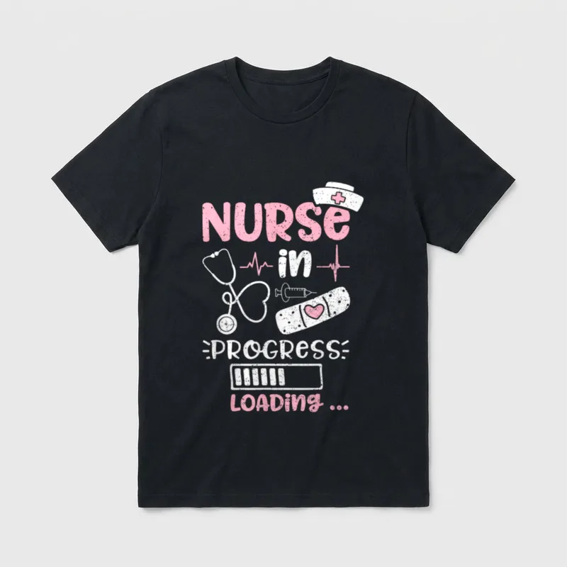 Nurse in Progress Loading T-Shirt – Classic T-Shirt in Black