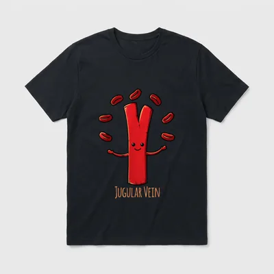 Anatomy Jugular Vein Nurse Doctor Medical T-Shirt – Classic T-Shirt in Black