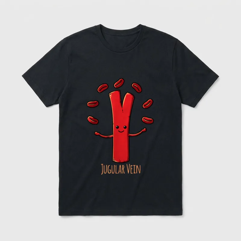 Anatomy Jugular Vein Nurse Doctor Medical T-Shirt – Classic T-Shirt in Black