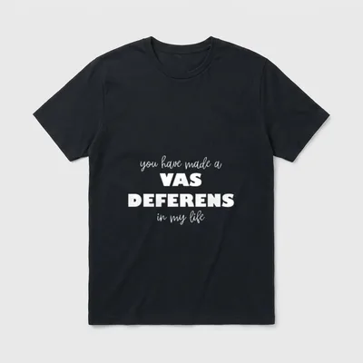 Gag for Urologist Doctor Med Student T-Shirt – you have made a VAS DEFERENS in my life – Classic T-Shirt in Black