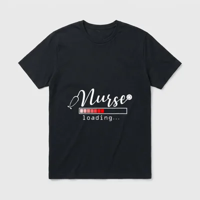 Future Nurse Loading Nursing School Graduate T-Shirt – Classic T-Shirt in Black