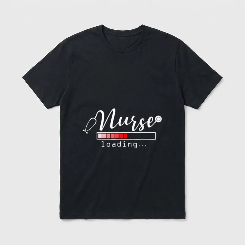 Future Nurse Loading Nursing School Graduate T-Shirt – Classic T-Shirt in Black