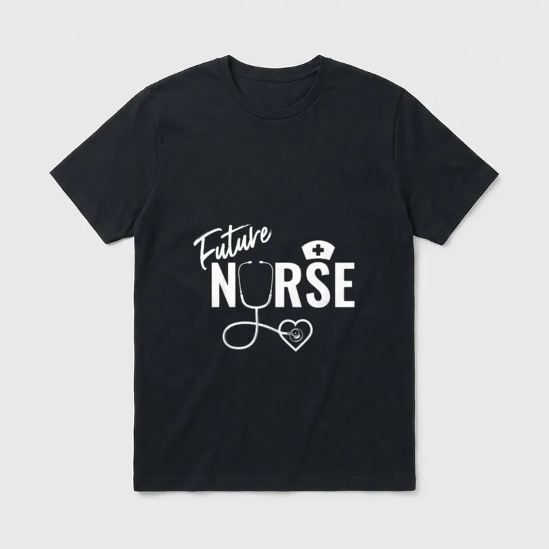 Future Nurse Student Nursing School T-Shirt – Classic T-Shirt in Black