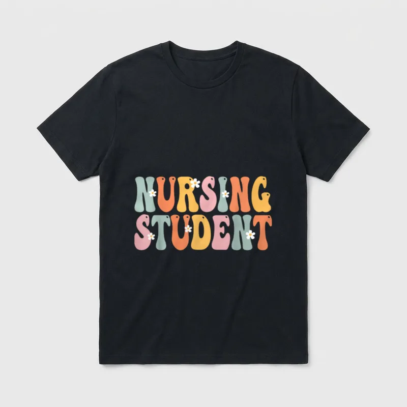 Nursing Student Week Groovy Appreciation Day T-Shirt – Classic T-Shirt in Black