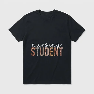 Leopard Nursing Student Appreciation Healthcare T-Shirt – Classic T-Shirt in Black