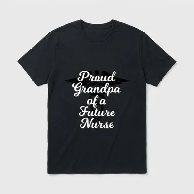 Proud Grandpa of a Future Nurse T-Shirt – Classic T-Shirt in Black