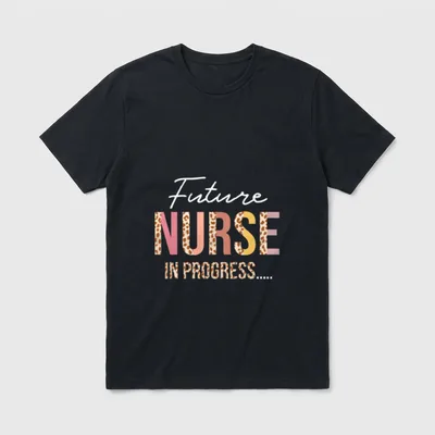 Nurse in Progress Nursing School Student T-Shirt – Classic T-Shirt in Black