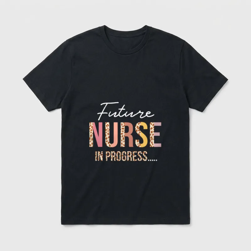 Nurse in Progress Nursing School Student T-Shirt – Classic T-Shirt in Black