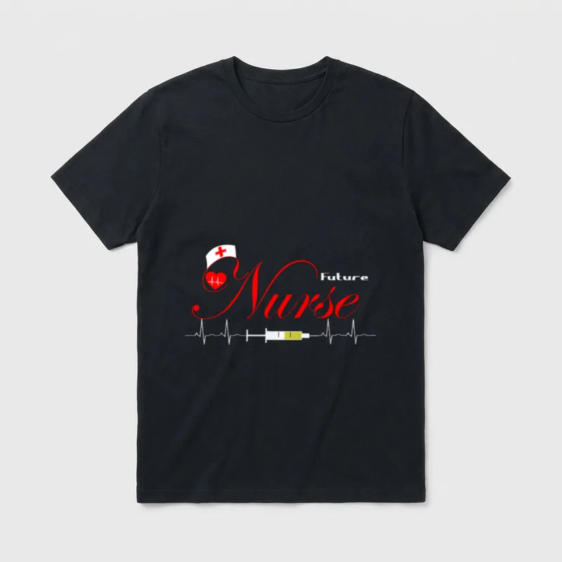 Future Nurse Double-needle T-Shirt – Classic T-Shirt in Black