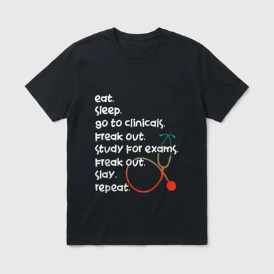 RN LVN Nursing School Funny Clinicals T-Shirt – Classic T-Shirt in Black
