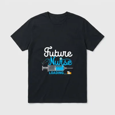 Future Nurse Loading Funny Nursing Education T-Shirt – Classic T-Shirt in Black