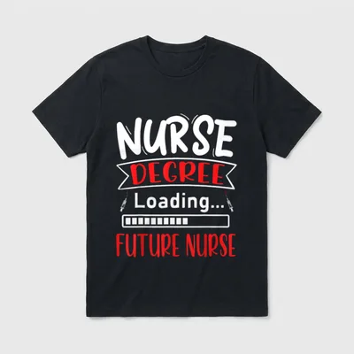 Nursing Diploma Loading Future Nurse School T-Shirt – Classic T-Shirt in Black