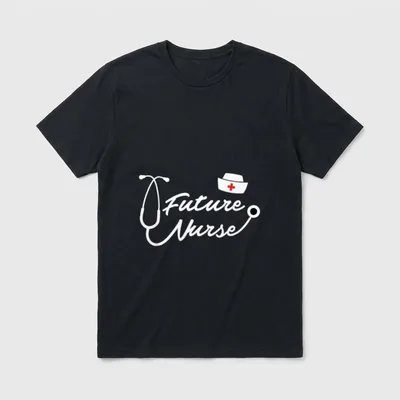 Clinic Nurse Caretaker Hospital Registered Future T-Shirt – Classic T-Shirt in Black