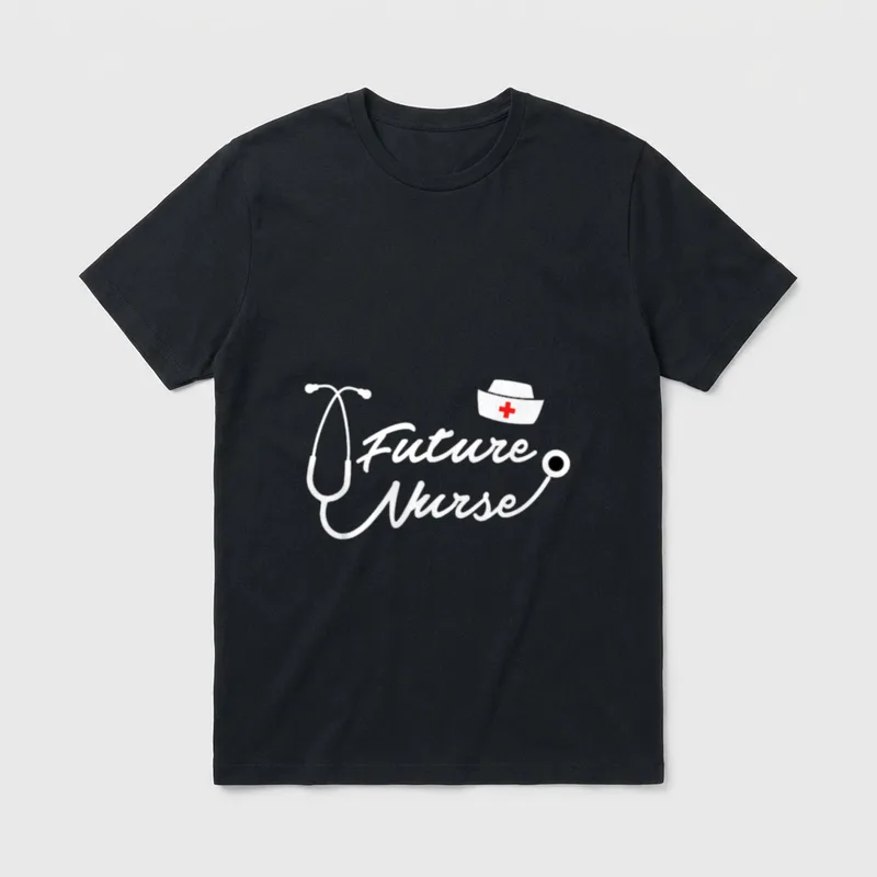Clinic Nurse Caretaker Hospital Registered Future T-Shirt – Classic T-Shirt in Black