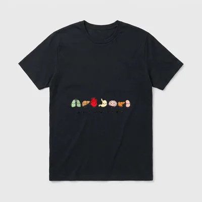 Organ Friends Cute Healthcare Nurse Medical T-Shirt – Classic T-Shirt in Black