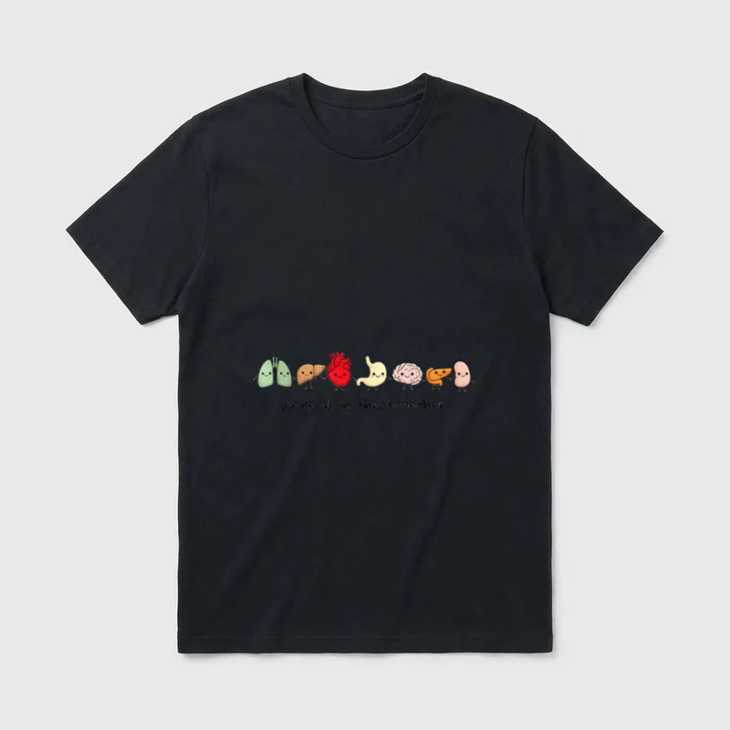 Organ Friends Cute Healthcare Nurse Medical T-Shirt – Classic T-Shirt in Black