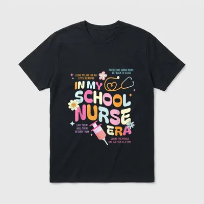 In My School Nurse Era Student T-Shirt – Classic T-Shirt in Black