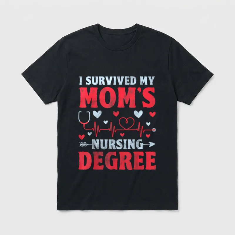 I Survived My Mom's Nursing Student T-Shirt – Classic T-Shirt in Black