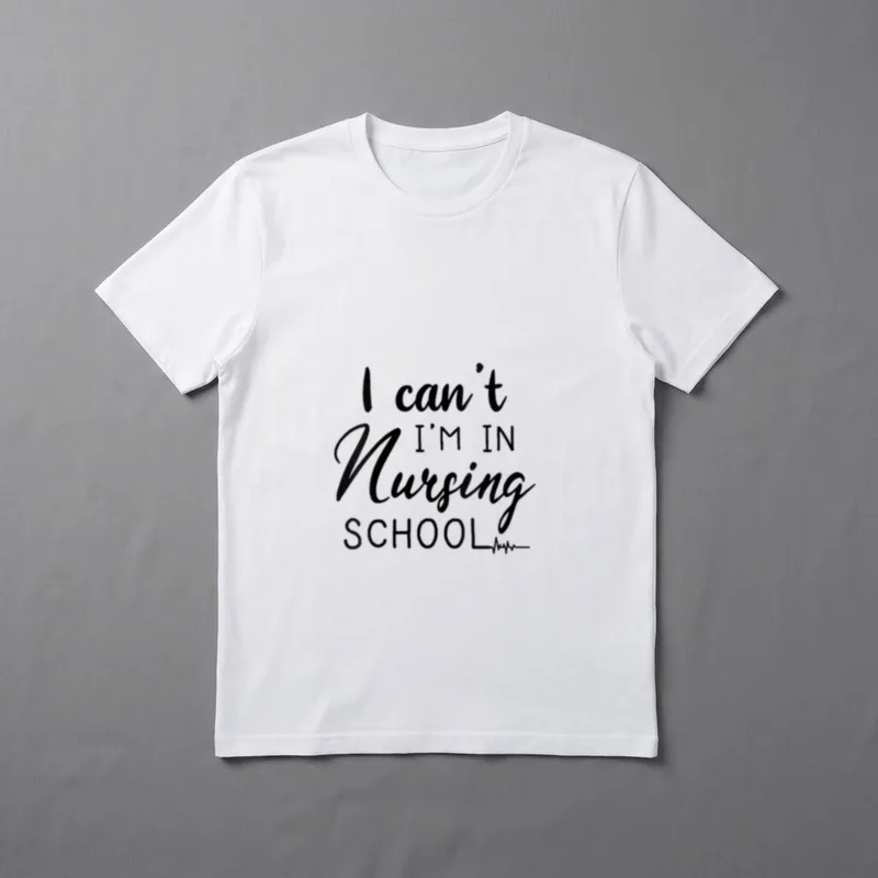 I'm in Nursing School Nurse Can't T-Shirt – I can't I'M IN Nursing SCHOOL – Classic T-Shirt in Black