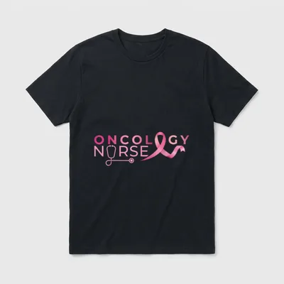 Breast Cancer Oncology Nurse T-Shirt – Classic T-Shirt in Black