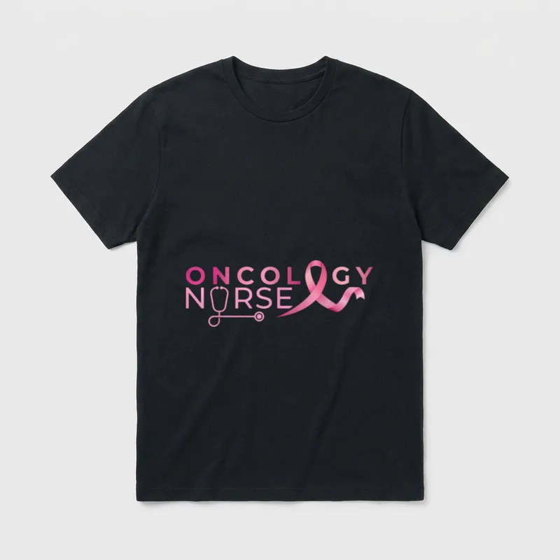 Breast Cancer Oncology Nurse T-Shirt – Classic T-Shirt in Black