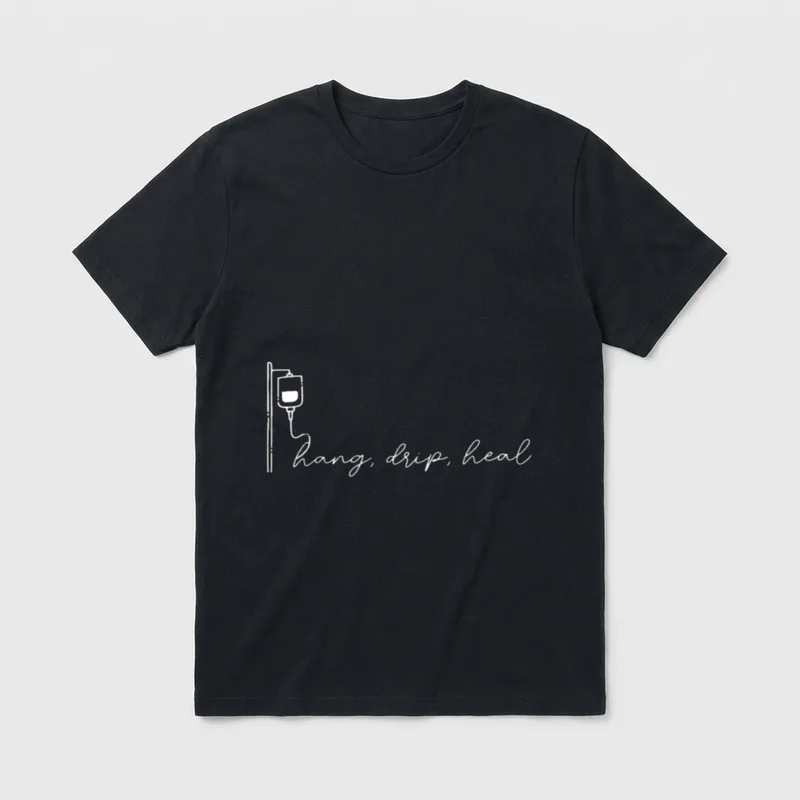 Hang Drip Heal Infusion Nurse IV T-Shirt – Classic T-Shirt in Black