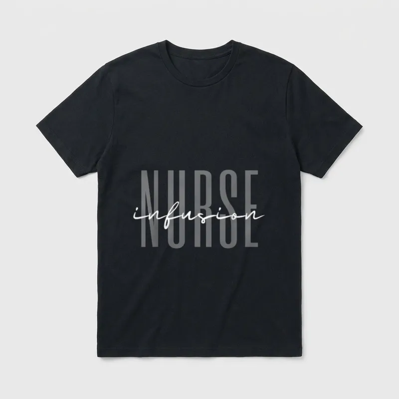 Infusion Nurse Intravenous IV Therapy Oncology T-Shirt – Classic T-Shirt in Black