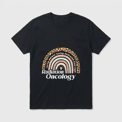 Radiation Oncology Nurse Rainbow Therapist Team T-Shirt – Classic T-Shirt in Black
