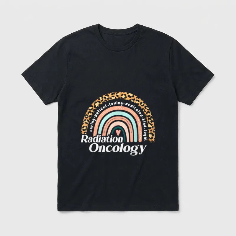 Radiation Oncology Nurse Rainbow Therapist Team T-Shirt – Classic T-Shirt in Black