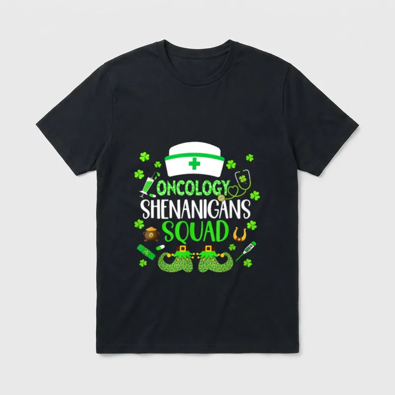 Oncology Nurse Shenanigans Crew St Day T-Shirt – Classic T-Shirt in Black