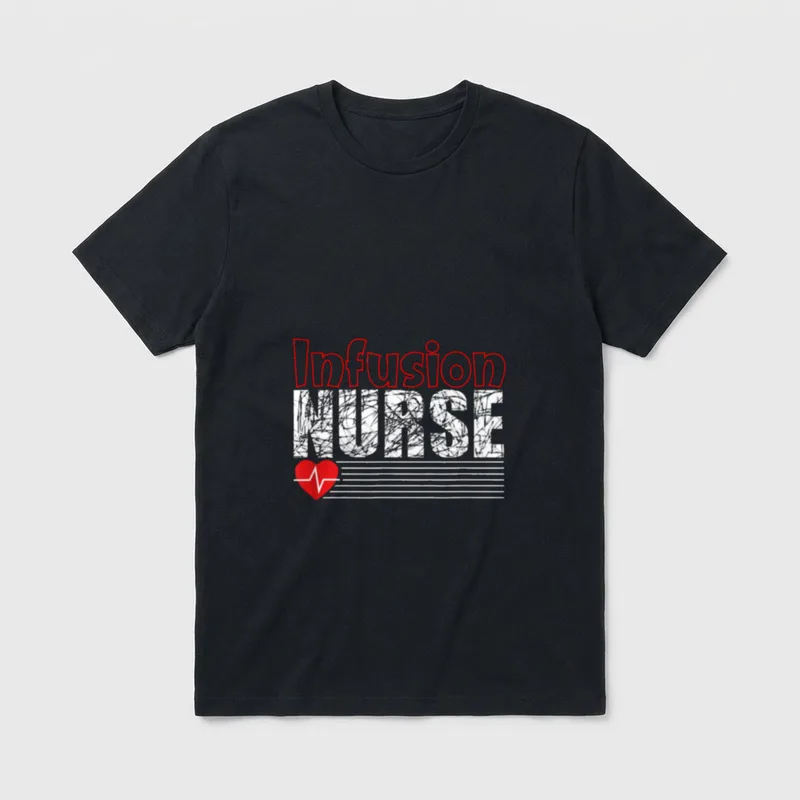 Infusion Nurse IV Therapy Grunge T-Shirt – Classic T-Shirt in Black
