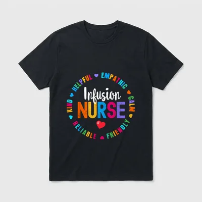 Infusion Nurse Certified Registered Squad T-Shirt – Classic T-Shirt in Black