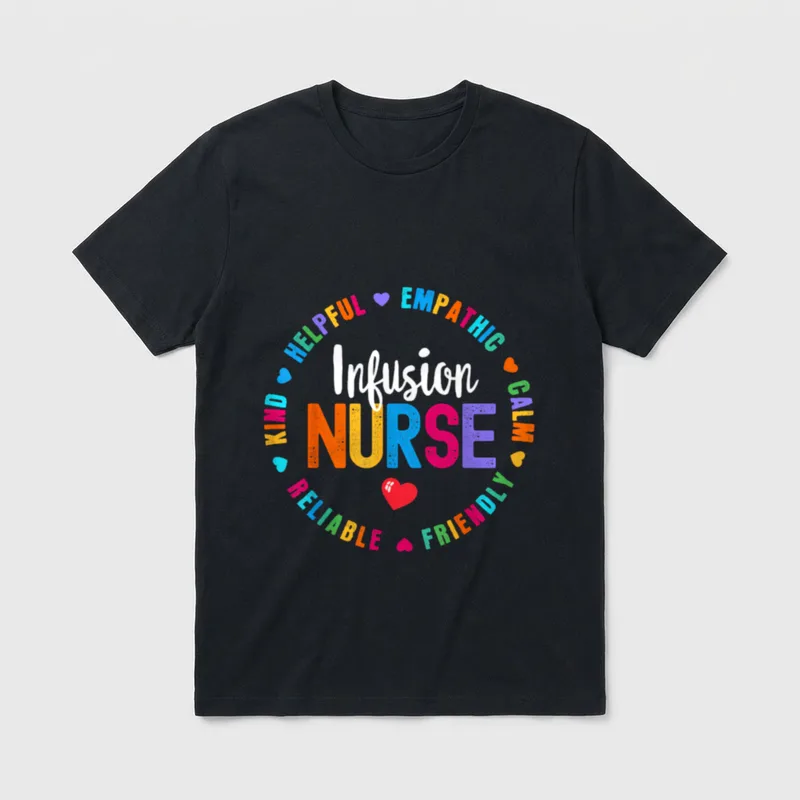 Infusion Nurse Certified Registered Squad T-Shirt – Classic T-Shirt in Black
