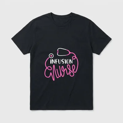 Infusion Nurse Funny RN Chemotherapy Therapy T-Shirt – Classic T-Shirt in Black