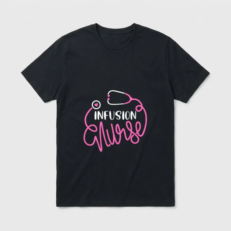 Infusion Nurse Funny RN Chemotherapy Therapy T-Shirt – Classic T-Shirt in Black