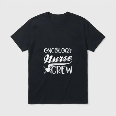 Oncology Nurse About T-Shirt – Oncology nurse crew lettering with heart and crossed arrows – Classic T-Shirt in Black