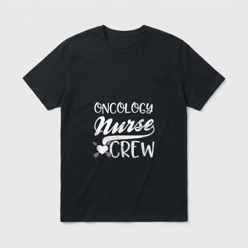 Oncology Nurse About T-Shirt – Oncology nurse crew lettering with heart and crossed arrows – Classic T-Shirt in Black