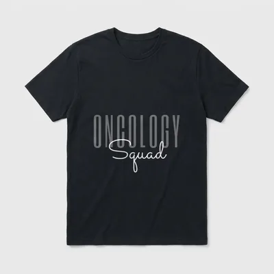 Oncology Nurse Squad Cancer Team T-Shirt – Layered text reading ONCOLOGY Squad – Classic T-Shirt in Black