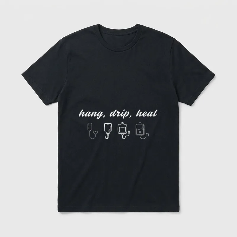 Hang Drip Heal Infusion Nurse Intravenous T-Shirt – Classic T-Shirt in Black