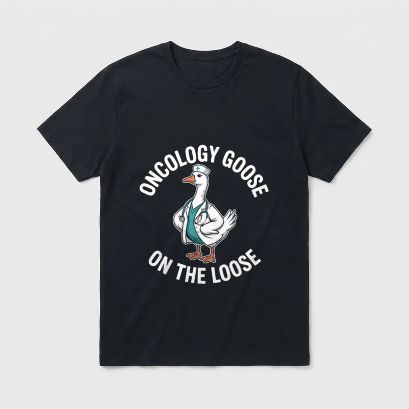 Goose on the Loose Funny Nurse T-Shirt – Classic T-Shirt in Black
